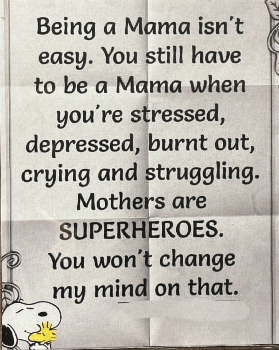 Being a mama isn't easy poster