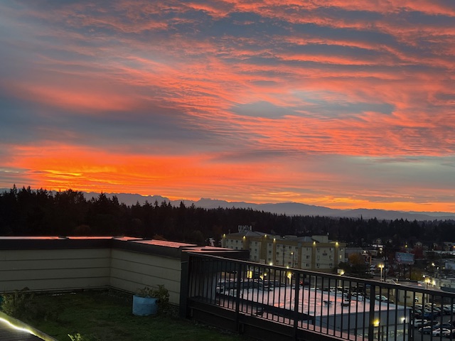 Sunrise as seen from the SHAG Interurban rooftop